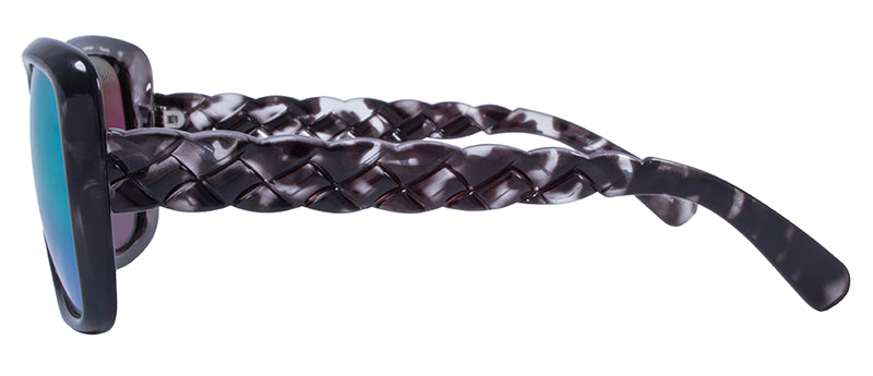 Gloss Crystal + Black Demi / Smoke + Rose Gold Mirror
