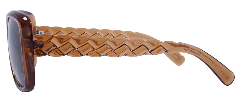 Gloss Crystal Mocha / Smoke + Gold Flash Mirror
