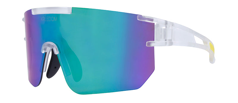 Matte Crystal Clear + Yellow Rubber / Smoke + Yellow Green Mirror
