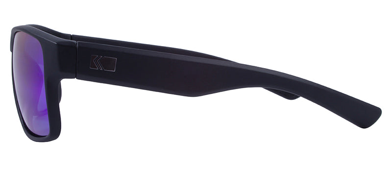 Matte Black / Smoke + Blue Green Mirror
