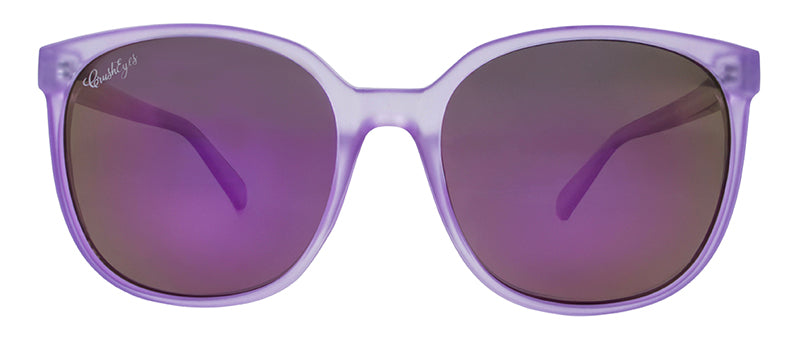 Matte Crystal Lavender + Silver Metal / Smoke + Purple Pink Mirror