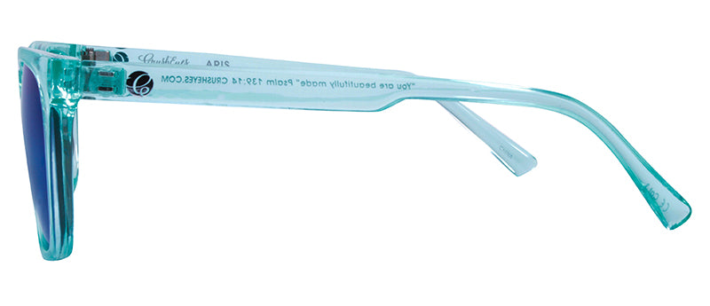 Gloss Crystal Blue Green / Smoke + Ice Blue Mirror
