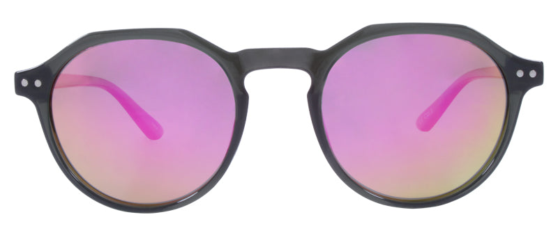 Gloss Crystal Grey / Smoke + Purple Pink Mirror
