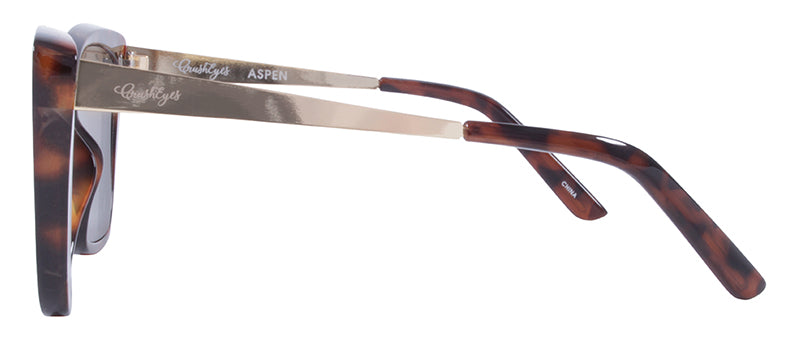 Gloss Demi + Gold Temples / Smoke + Gold Flash Mirror
