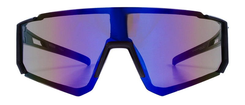 Gloss Black / Smoke + Blue Mirror