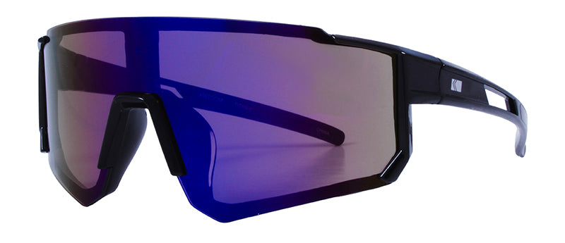 Gloss Black / Smoke + Blue Mirror