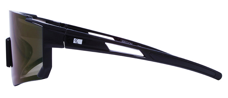 Gloss Black / Smoke + Blue Mirror
