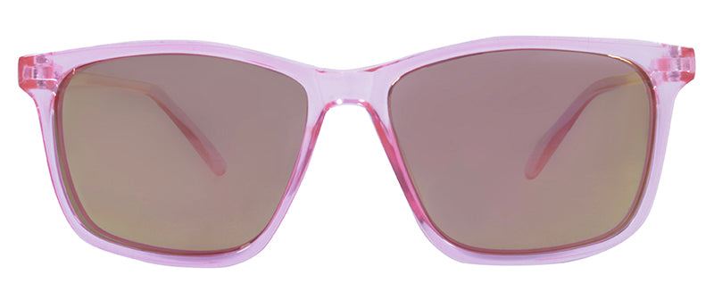 Gloss Crystal Pastel Pink / Smoke + Rose Gold Mirror
