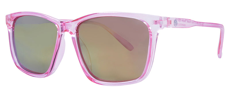 Gloss Crystal Pastel Pink / Smoke + Rose Gold Mirror
