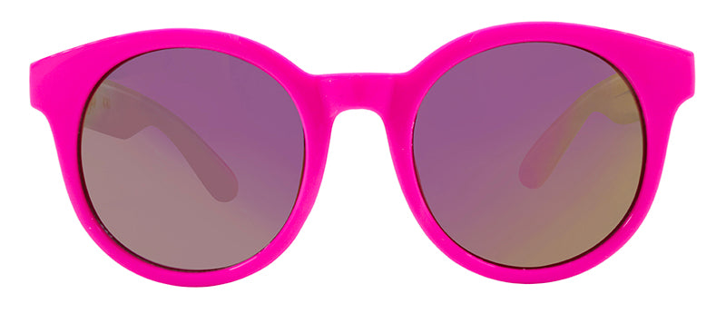 Gloss Pink Front / Gloss Clear + Tie Dye Print / Smoke + Purple Mirror