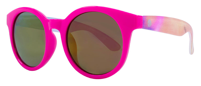 Gloss Pink Front / Gloss Clear + Tie Dye Print / Smoke + Purple Mirror