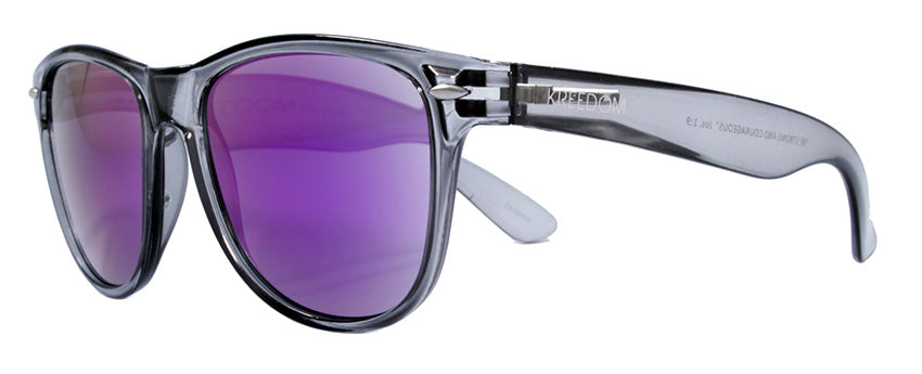 Crystal Dark Grey / Smoke + Purple Mirror
