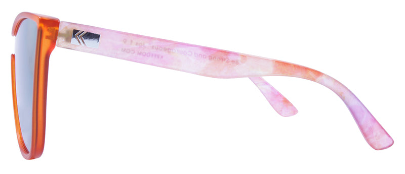 Matte Crystal Orange + Sunset Flowers / Smoke + Red Revo Mirror