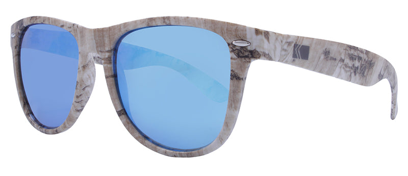 Wood Pattern / Smoke + Ice Blue Mirror