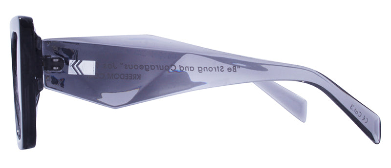 Gloss Crystal Cool Grey / Smoke + Purple Pink Mirror