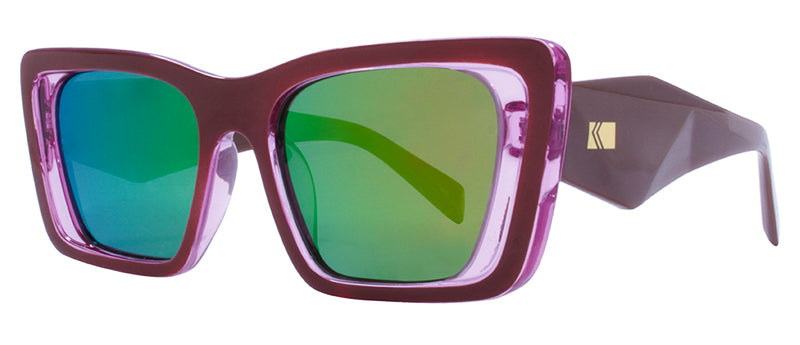 Gloss Demi Front + Crystal Pink Inlay / Baby Pink Mirror
