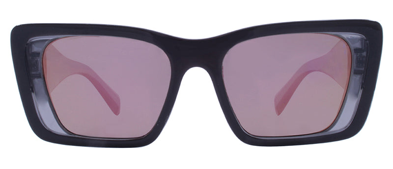 Gloss Crystal Cool Grey / Smoke + Purple Pink Mirror