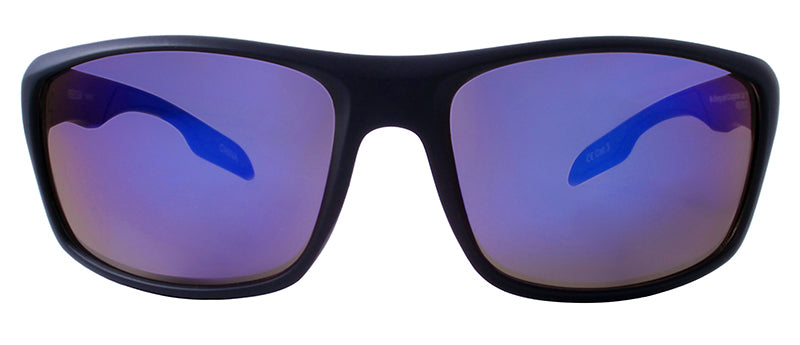 Matte Black / Smoke + Mid Blue Mirror