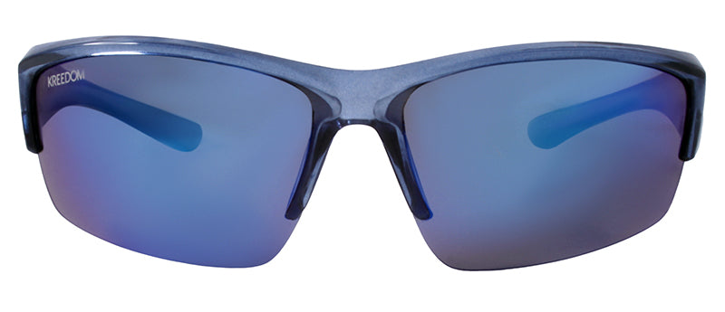 Gloss Crystal Slate Grey / Smoke + Silver Blue Mirror