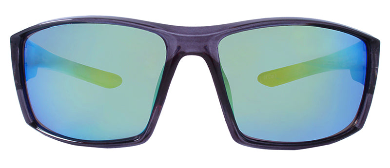 Gloss Crystal Grey + Neon Green Rubber / Smoke + Green Yellow Mirror
