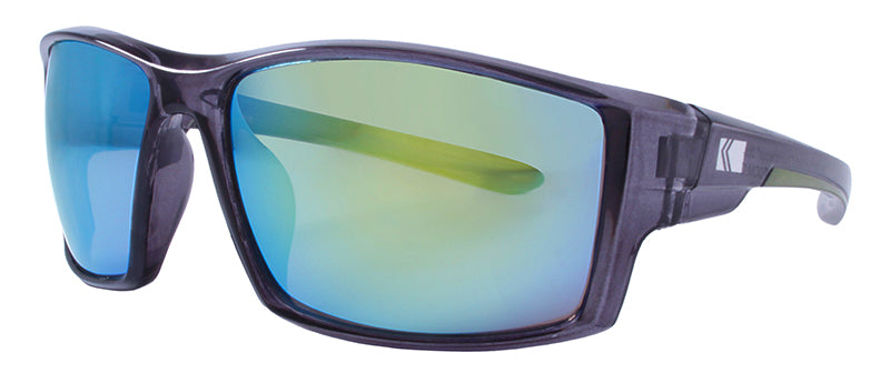 Gloss Crystal Grey + Neon Green Rubber / Smoke + Green Yellow Mirror