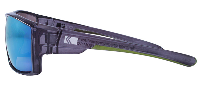 Gloss Crystal Grey + Neon Green Rubber / Smoke + Green Yellow Mirror
