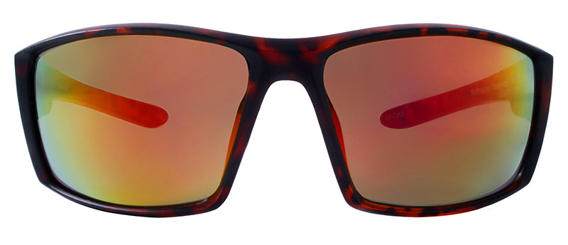 Matte Demi + Black Rubber / Smoke + Red Mirror