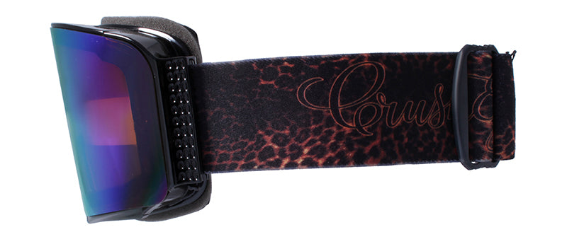 Gloss Black / Brown + Gold Mirror - Strap: Leopard