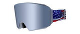 Gloss Metallic Silver / Smoke + Silver Mirror - Strap: Patriot