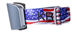 Gloss Metallic Silver / Smoke + Silver Mirror - Strap: Patriot