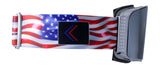 Gloss Metallic Silver / Smoke + Silver Mirror - Strap: Patriot