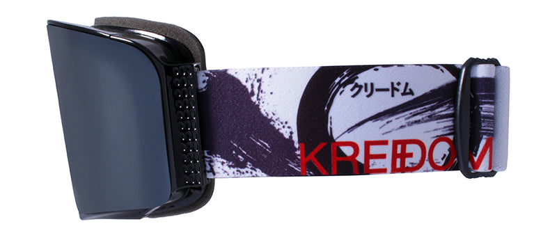 Gloss Black / Smoke + Silver Mirror - Strap: White Shogun