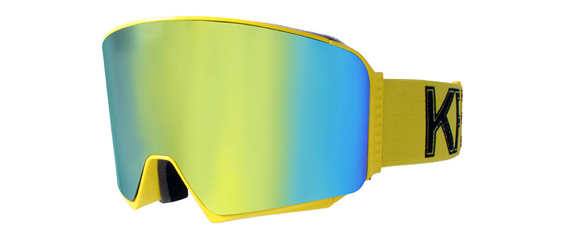 Yellow / Smoke + Gold Mirror - Strap: Yellow/Black Fill Bolt