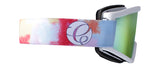 Gloss White / Smoke + Rose Gold Mirror - Strap: Colorful Clouds