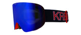 Gloss Red / Smoke + Blue Mirror - Strap: Patriot