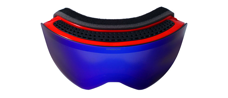 Gloss Red / Smoke + Blue Mirror - Strap: Patriot