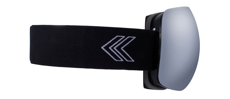 Gloss Black / Smoke + Silver Mirror - Strap: Blackout