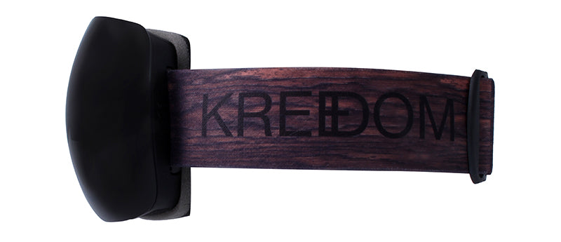 Matte Black / Smoke - Strap: Wood Grain