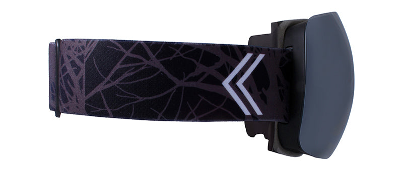 Matte Black / Smoke + Silver Mirror - Strap: Night Branches