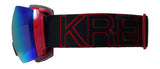 Gloss Red / Smoke + Red Mirror - Strap: Lightning Bolt