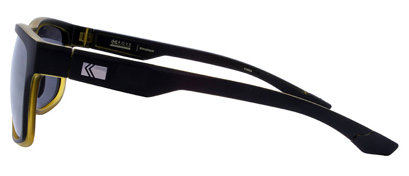 Matte Black Crystal Green / Black Rubber Temple Tip / Flash Gold Mirror