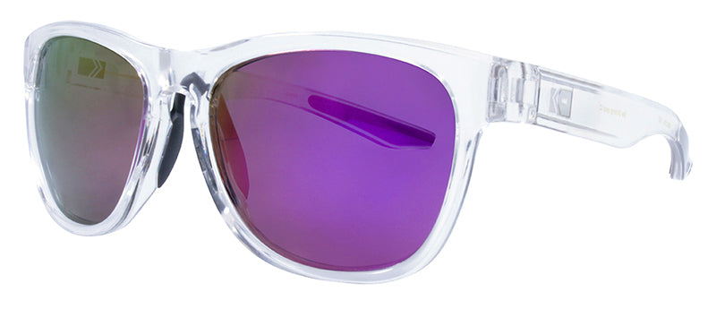 Gloss Crystal / Grey Rubber Temple Tip / Purple