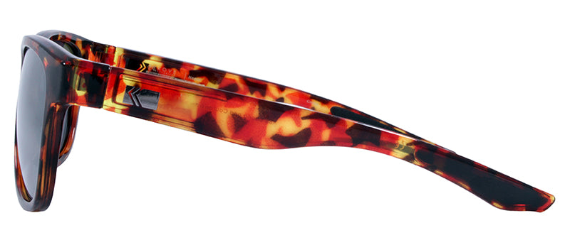 Gloss Demi / Black Rubber Temple Tip / Gold Flash