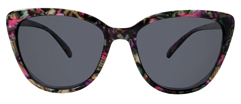 Gloss Flower Print / Smoke