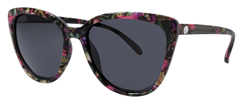 Gloss Flower Print / Smoke