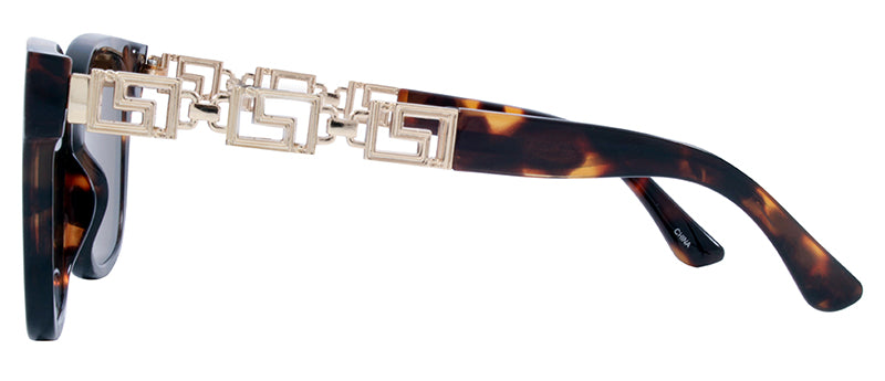 Gloss Brown Demi / Gold Metal Temple / Brown