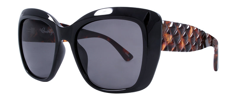 Gloss Black / Gloss Brown Demi Temple / Smoke