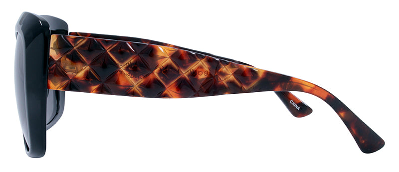 Gloss Black / Gloss Brown Demi Temple / Smoke