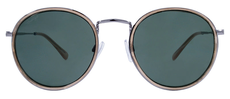 Gloss Trans. Light Brown + Light Gunmetal Frame / Gloss Trans. Brown Rubber Tip / Green