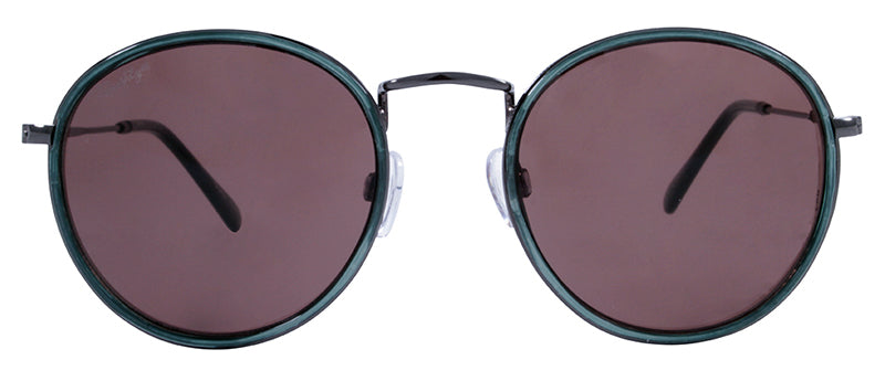Gloss Trans. Demi Green + Demi Gunmetal Frame / Gloss Trans. Green Rubber Tip / Smoky Brown
